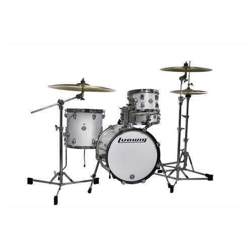Image 3 - Ludwig Questlove Breakbeats Shell Pack - White Sparkle 10 13 16 bassdrum 14 Snare